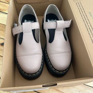 Dr. Martens Cream Leather Mary Jane Shoes